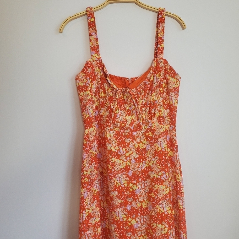Astr The Label Elsie Orange Floral Dress - Picture 9 of 12